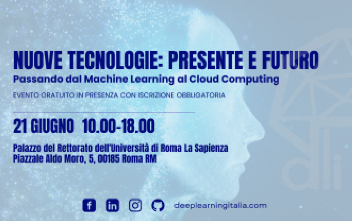 Nuove Tecnologie: Presente e Futuro - Passando dal Machine Learning al Cloud Computing - 21 Giugno 2023