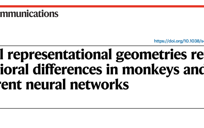 Neural representational geometries reflect behavioral differences in monkeys and recurrent neural networks