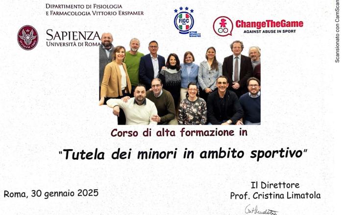 Corso di Alta Formazione in Tutela dei minori in ambito sportivo