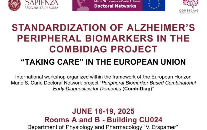 Workshop: "Standardization of Peripheral Biomarkers for Alzheimer’s Disease: ‘Taking Care’ in the European Union" - 16-19 giugno 2025