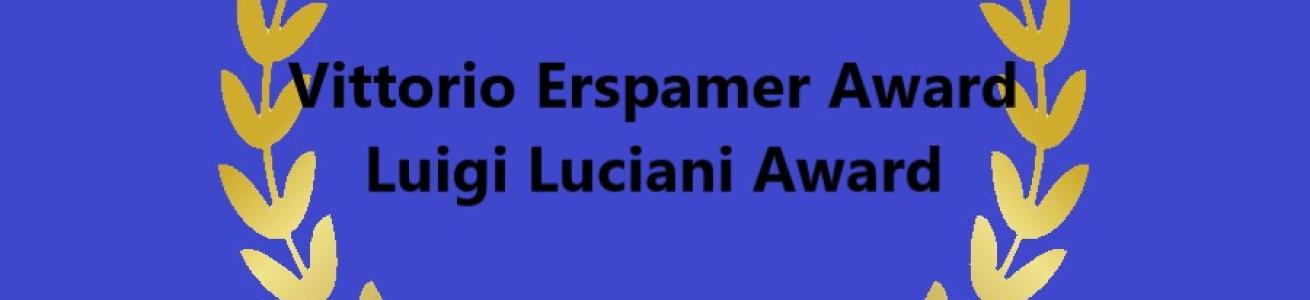 Vincitori dei premi Vittorio Erspamer Award e Luigi Luciani Award